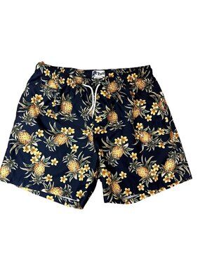 Trunks Surf & Swim Blue Pineapple Swim Baggie Shorts sz XL